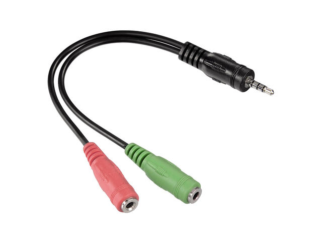 Кабели и Адаптери Аудио сплитер /адаптер,разклонител/ 3.5мм стерео жак мъжко - 2х3.5 mm женски стерео жака