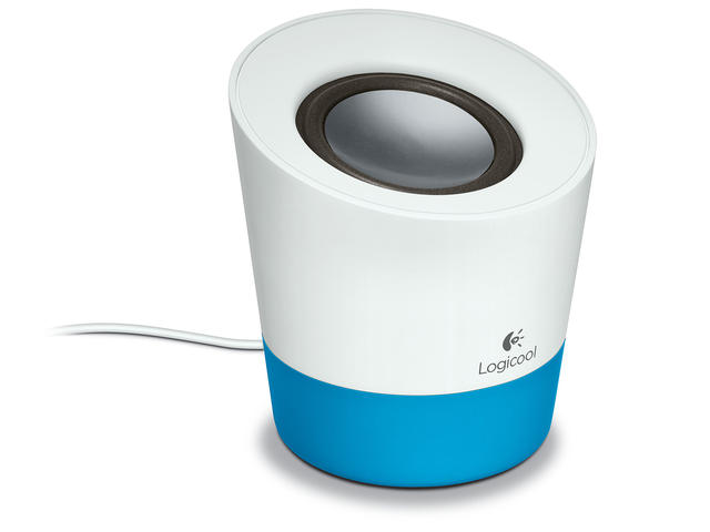 Колони Logitech Z50, в бяло-синьо