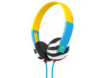 Слушалки Skullcandy Uproar, в жълто-синьо