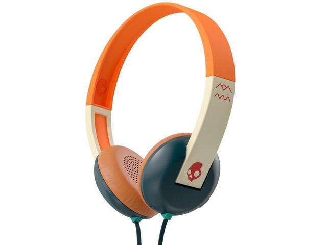 Слушалки Skullcandy Uproar, в оранжево-синьо