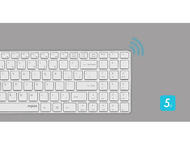 Клавиатури Rapoo E9100P Ultra Slim 5G, в бяло