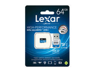 Карти памет 64GB microSDXC Lexar High-Performance 633x USB