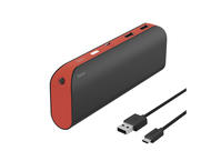 Външни батерии Hama Pipe Power Pack 10400mAh , червенo-черна