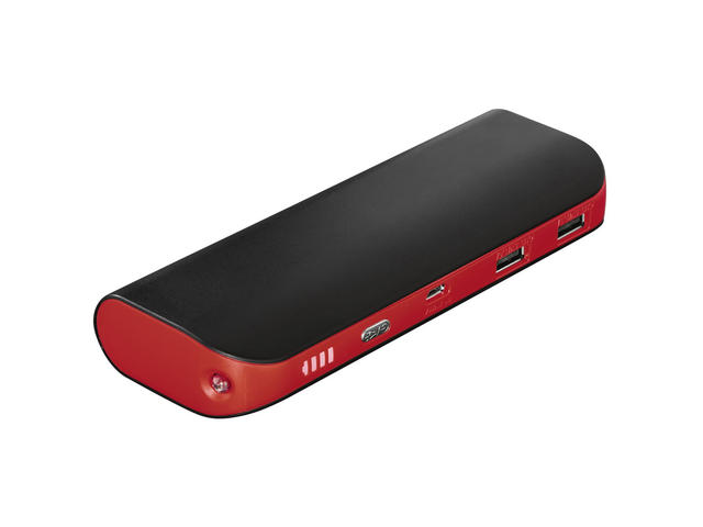 Външни батерии Hama Pipe Power Pack 13000 mAh, червенo-черна