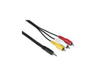 Кабели и Адаптери Кабел за видео връзка Hama , 4-пинов 3,5 мм жак - 3 RCA чинча
