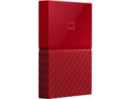 Външни HDD 1TB WD My Passport, в червено