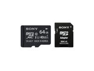 Карти памет 64GB microSD Sony Class 10 + ключодържател