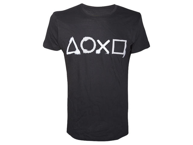 Облекло и аксесоари Playstation Buttons Artwork Printed Crewneck T-shirt, Size M