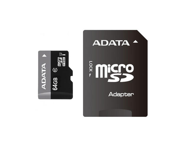 Карти памет 64GB microSDXC ADATA Class 10 UHS-I Adapter