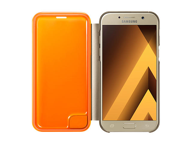 Калъфи Samsung Galaxy A5 2017 Neon Flip Cover, в златисто
