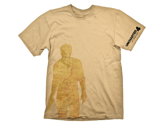 Облекло и аксесоари Uncharted 4 T-Shirt Nathan Drake Map, Size L