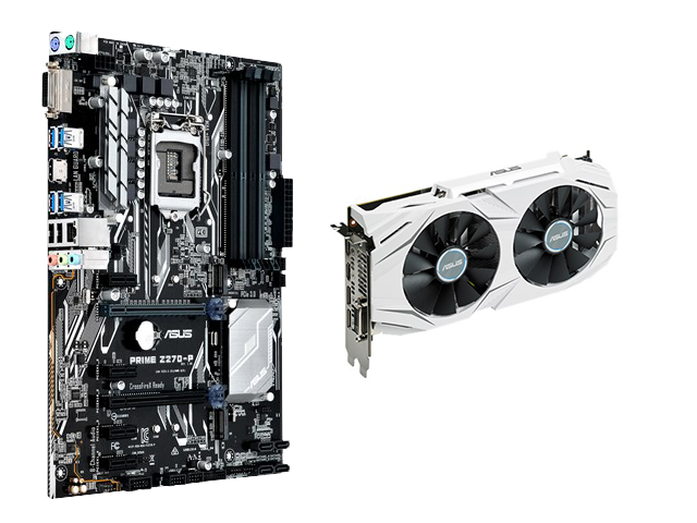 Дънни платки Комплект  ASUS PRIME Z270-P +  Asus GeForce DUAL GTX1070-O8G