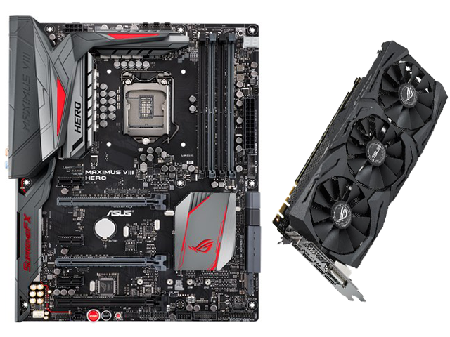 Дънни платки Комплект Asus MAXIMUS VIII HERO +  Asus ROG STRIX GeForce GTX 1070-O8G-GAMING