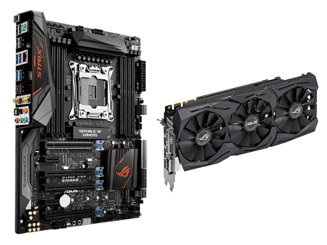 Дънни платки Комплект Asus ROG STRIX X99 GAMING  + Asus ROG STRIX GeForce GTX 1070-O8G-GAMING