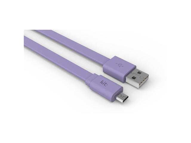 Кабели и Адаптери Kit FRESH microUSB, в лилаво