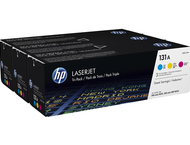 Консумативи Оригинален HP 131A 3-pack Cyan/Magenta/Yellow Original LaserJet Toner Cartridges