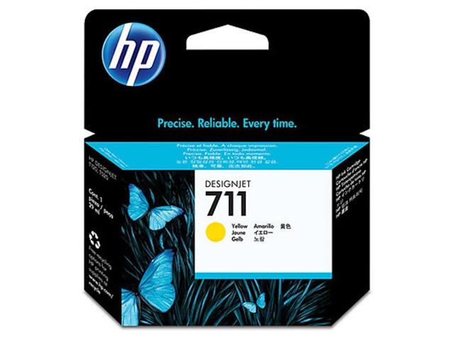 Консумативи Оригинален HP 711 29-ml Yellow Ink Cartridge