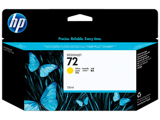 Консумативи Оригинален консуматив HP 72 130-ml Yellow Ink Cartridge