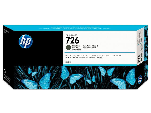 Консумативи Оригинален HP 726 300-ml Matte Black Designjet Ink Cartridge