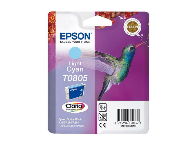 Консумативи Оригинален Epson T0805 Light Cyan Ink Cartridge