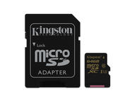 Карти памет 64GB microSDXC Kingston Class U3 UHS-I