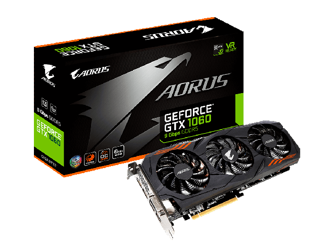 Видео карти AORUS GeForce GTX 1060 6G 9Gbps