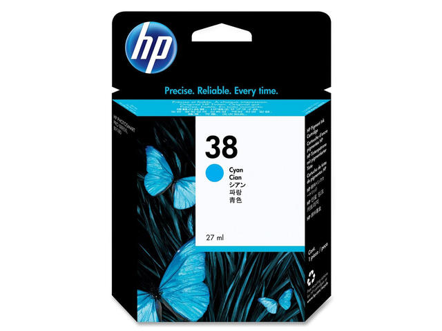 Консумативи Оригинална HP 38 Cyan Pigment Ink Cartridge