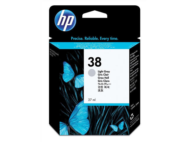 Консумативи Оригинален HP 38 Light Gray Pigment Ink Cartridge