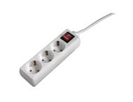 Разклонители Hama 3-Way Power Strip, 5-метров кабел, в бяло