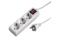 Разклонители Hama 3-Way Power Strip, 5-метров кабел, в бяло