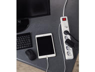 Разклонители Hama "USB 3A" 5-Way Power Strip, бял