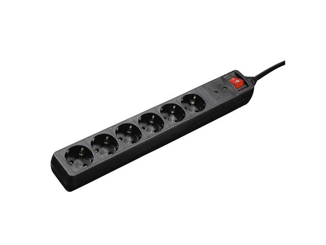Разклонители Hama 6-Way Power Strip, със защита, 3 метра