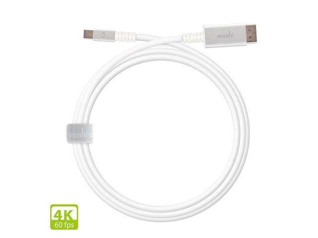 Кабели и Адаптери Moshi Mini DisplayPort to DisplayPort Cable 1.5 метра (4K/60fps) - бял