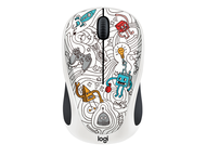 Мишки Logitech M238 Doodle Collection, TECHIE WHITE