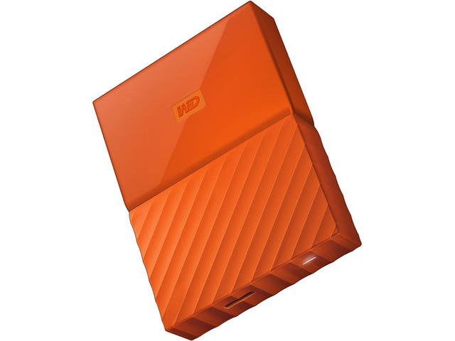 Външни HDD 2TB WD My Passport, в оранжево