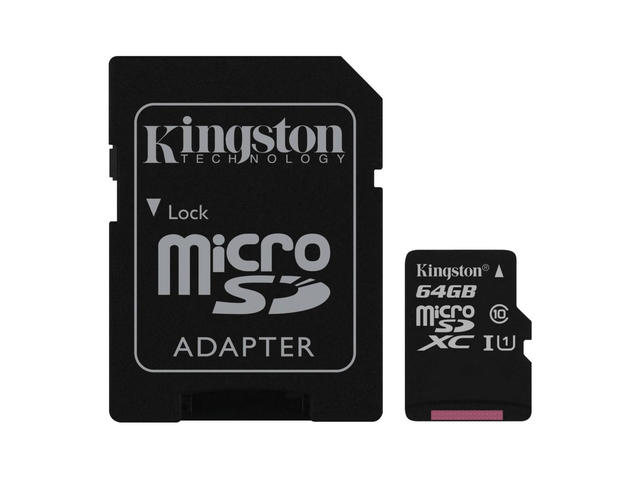 Карти памет 64GB microSDXC Kingston Class 10 UHS-I