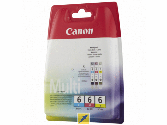 Консумативи Оригинален Canon BCI-6 C/M/Y Multipack