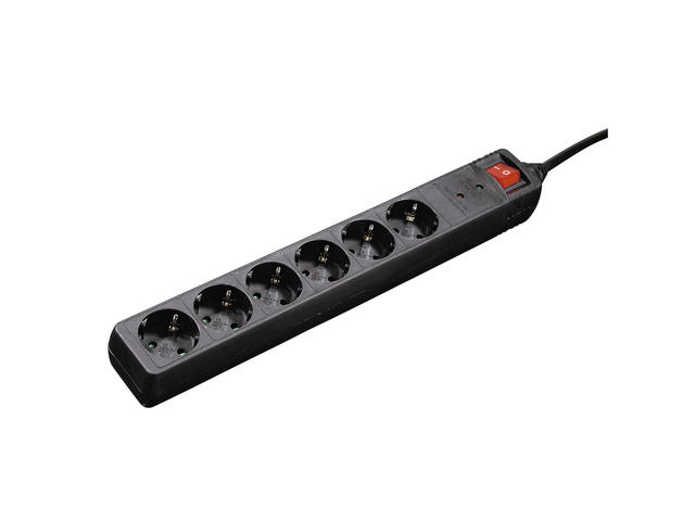 Разклонители Hama 6-Way Power Strip, със защита, 5 метра