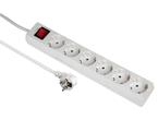 Разклонители Hama 6-Way Power Strip, 5 метра, бял