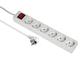 Разклонители Hama 6-Way Power Strip, 5 метра, бял