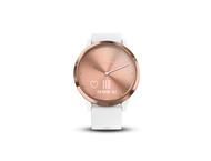 Смарт часовници Garmin vivomove HR Sport Rose Gold с бяла каишка, размер M