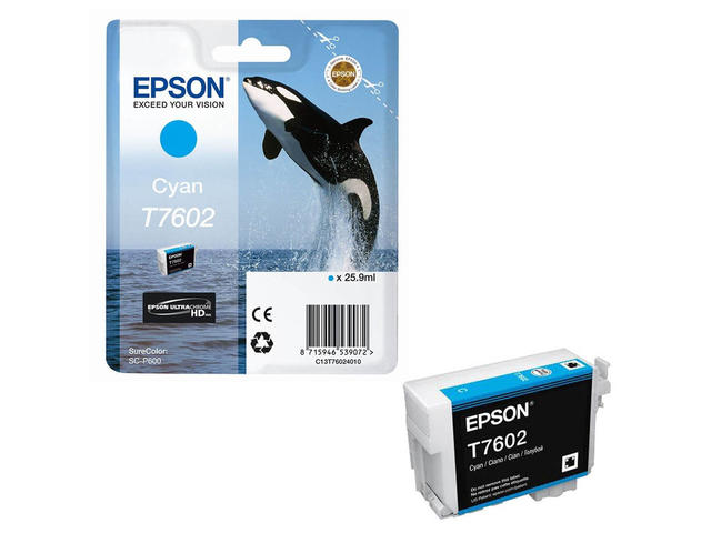 Консумативи Оригинален Epson T7602 Cyan