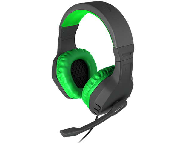 Слушалки Genesis Argon 200, в черно-зелено