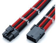 Кабели за компоненти Gelid Cable 6+2 Pin VGA (PCI-e) with Black/Red Sleeving