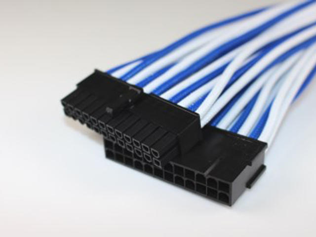 Кабели за компоненти Gelid Cable 24 Pin with Blue/White Sleeving 