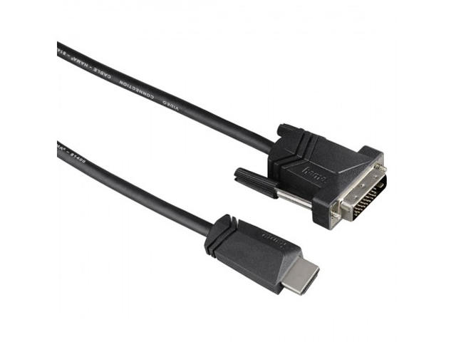 Кабели и Адаптери Кабел HAMA 122130 HDMI мъжко - DVI/D мъжко, 1.5 м