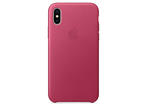 Калъфи Apple iPhone X Leather Case, в розово