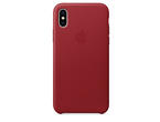 Калъфи Apple iPhone X Leather Case, в червено