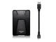 Външни HDD 2TB ADATA DashDrive Durable HD650, в черно