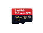 Карти памет 64GB microSDXC SanDisk Extreme Pro UHS-I V30 A1